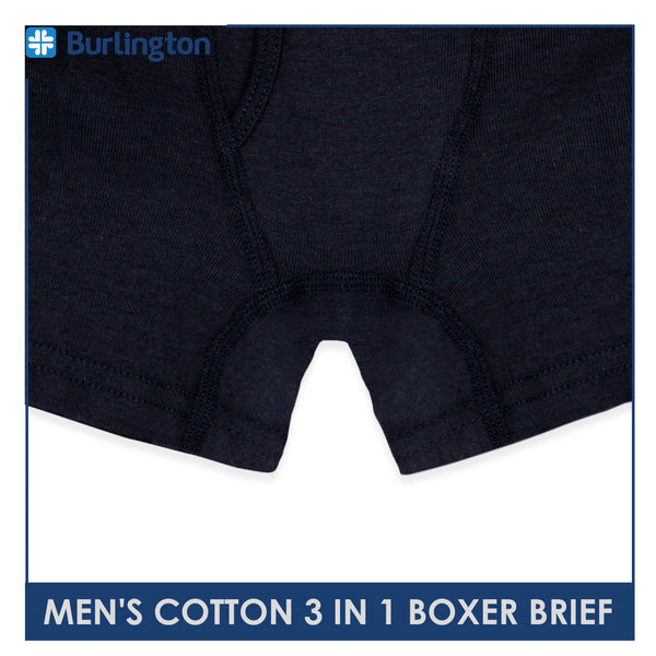 Burlington Men's Cotton Boxer Brief 3 pieces in a pack GTMBBG16