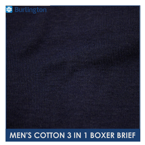 Burlington Men's Cotton Boxer Brief 3 pieces in a pack GTMBBG16