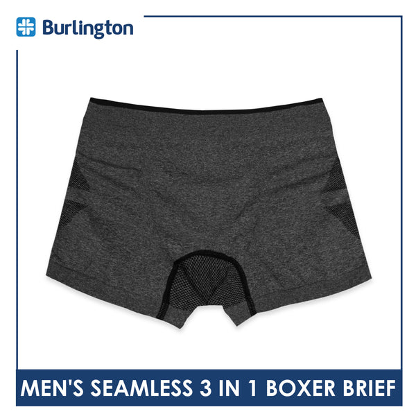 Burlington Men's Seamless Boxer Brief 3 pieces in a pack GTMBBG17