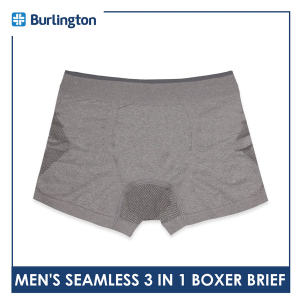 Burlington Men's Seamless Boxer Brief 3 pieces in a pack GTMBBG17
