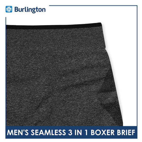 Burlington Men's Seamless Boxer Brief 3 pieces in a pack GTMBBG17