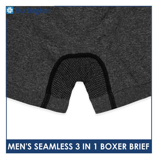 Burlington Men's Seamless Boxer Brief 3 pieces in a pack GTMBBG17