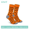 Knit Men’s Zigzag Fashion Printed Cotton Light Performance Crew Socks 1 pair KMC1301
