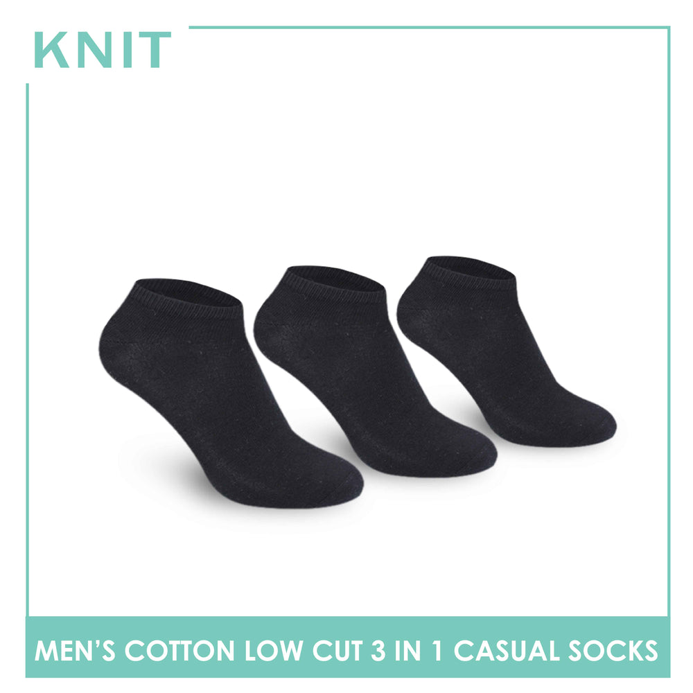 Knit Men’s Cotton Low Cut 3-in-1 Thin Casual Socks KMCKG1