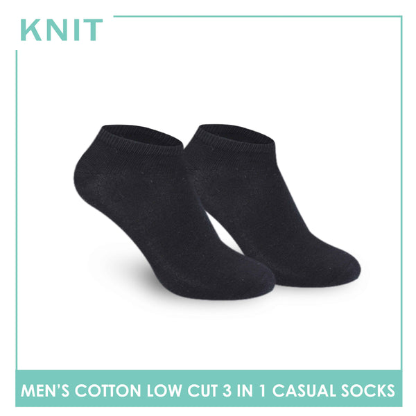 Knit Men’s Cotton Low Cut 3-in-1 Lite Casual Socks KMCKG1 (6694445482089)