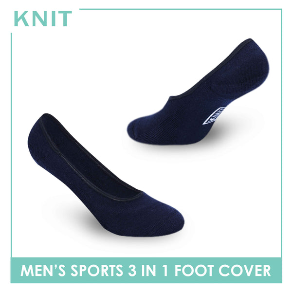 Knit Men’s Thick Sports Foot Cover 3 pairs in a pack KMSFKG1