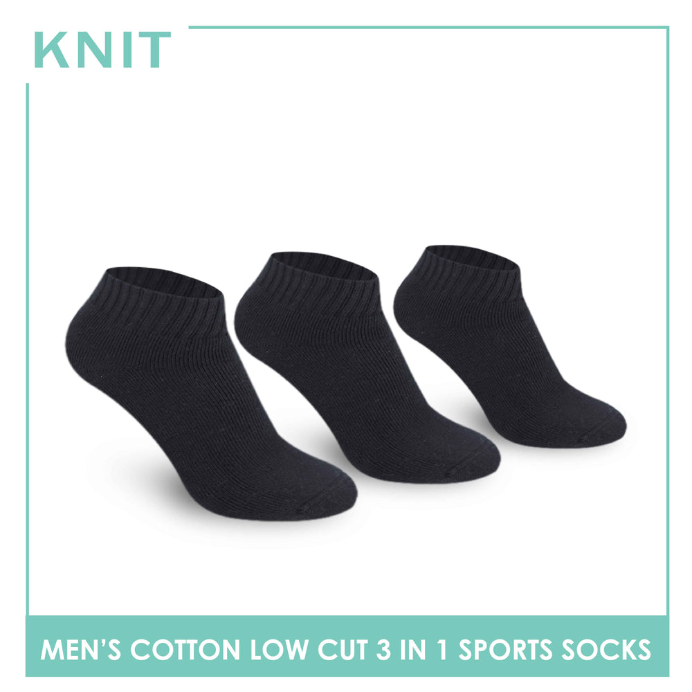Knit Men’s Cotton Ankle 3-in-1 Thick Sports Socks KMSKG1