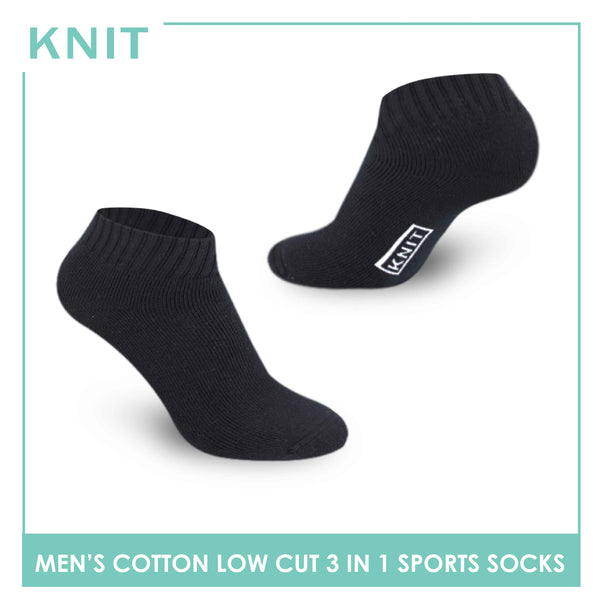 Knit Men’s Cotton Ankle 3-in-1 Thick Sports Socks KMSKG1 (6694447906921)