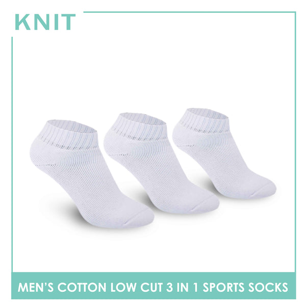 Knit Men’s Cotton Ankle 3-in-1 Thick Sports Socks KMSKG1 (6694447906921)