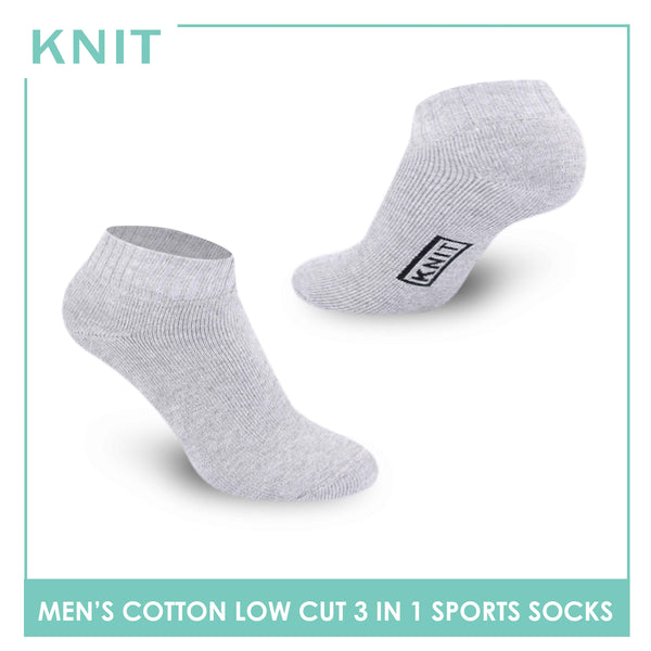 Knit Men’s Cotton Ankle 3-in-1 Thick Sports Socks KMSKG1 (6694447906921)