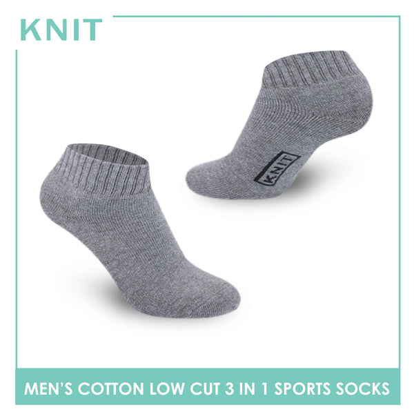 Knit Men’s Cotton Ankle 3-in-1 Thick Sports Socks KMSKG1 (6694447906921)