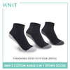 Knit Men’s Cotton Ankle 3-in-1 Thick Sports Socks KMSKG4