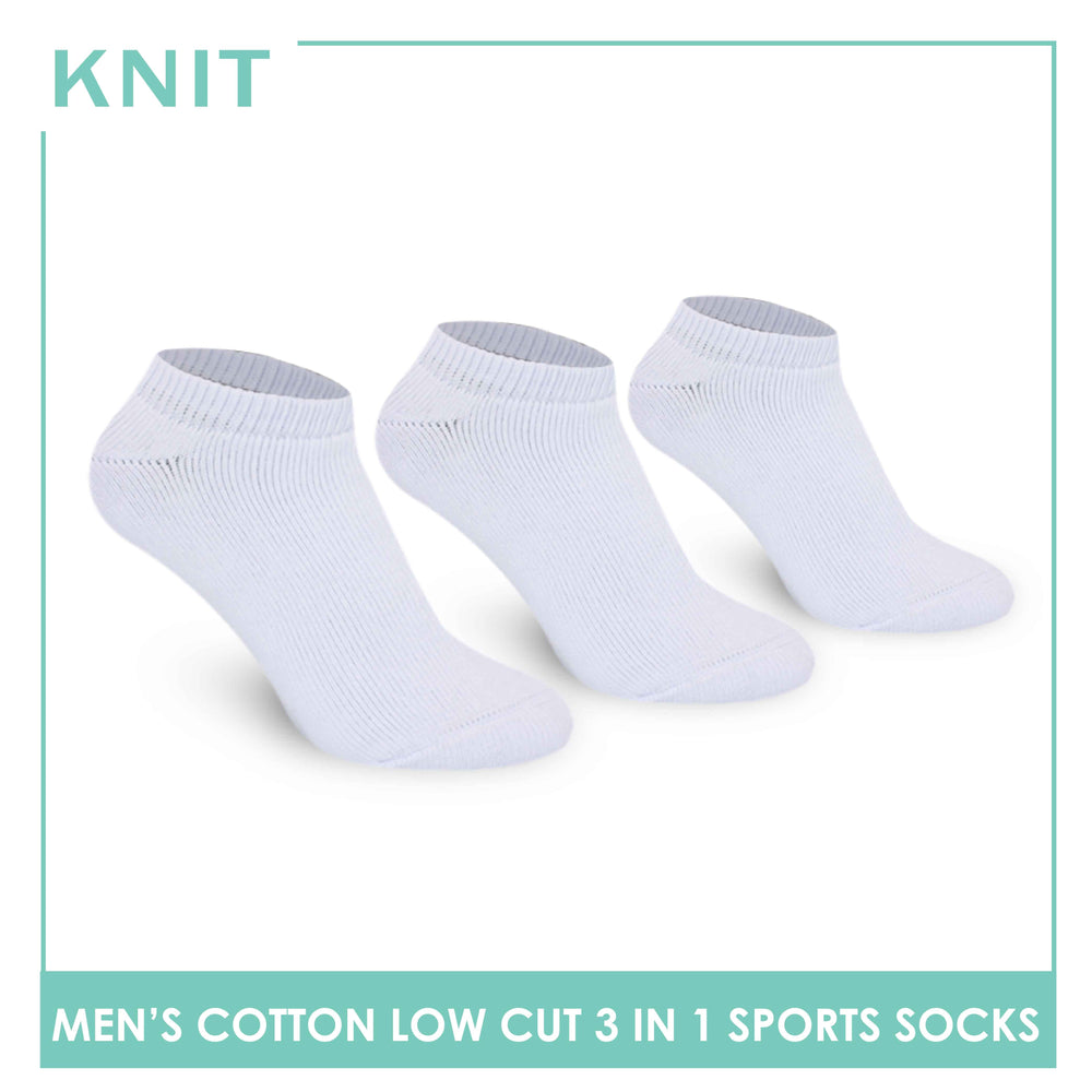 Knit Men's Cotton Low Cut 3 pairs in a pack Thick Sports Socks KMSKG6