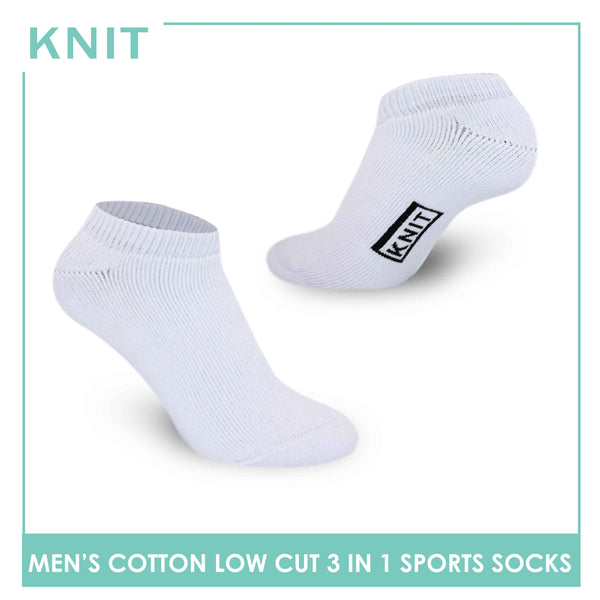 Knit Men’s Cotton Low Cut 3-in-1 Thick Sports Socks KMSKG6 (6694450069609)