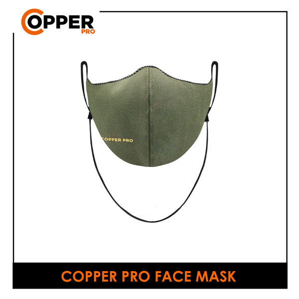 Burlington Unisex Copper Pro Antimicrobial Face Mask ind1 CPBMMASK1/CPBLMASK1