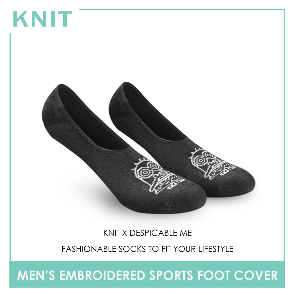 Knit Men's Despicable me Extreme Performance Foot Cover 1 pair KMSFDM0401