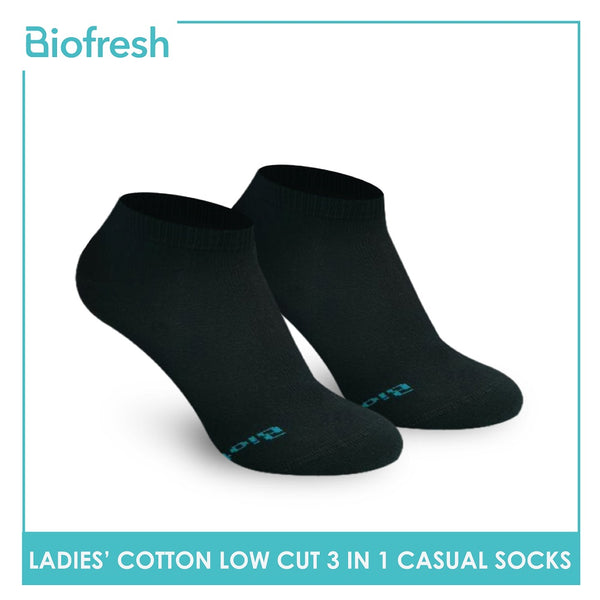 Biofresh RLCKG33 Ladies Cotton Lowcut Casual Socks 3 pairs in a pack (4357844664425)