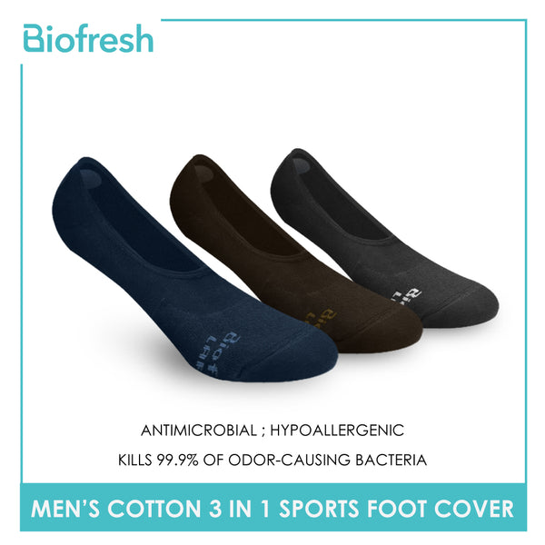 Biofresh RMFSG01 Men's Cotton No Show Sports Socks 3-in-1 Pack (4374661234793)
