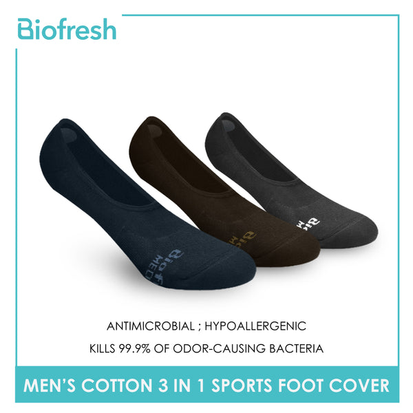 Biofresh RMFSG01 Men's Cotton No Show Sports Socks 3-in-1 Pack (4374661234793)