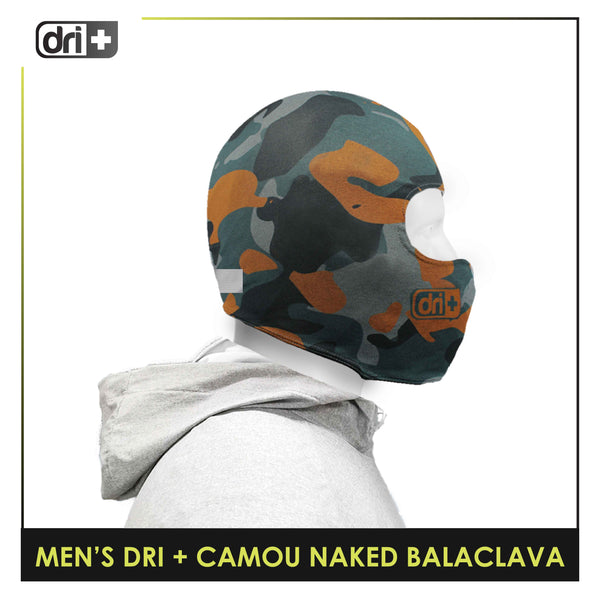 Dri Plus Men's Washable Multi-Functional Moisture Wicking Naked Balaclava 1 piece (Free Size) DMNBALA1402