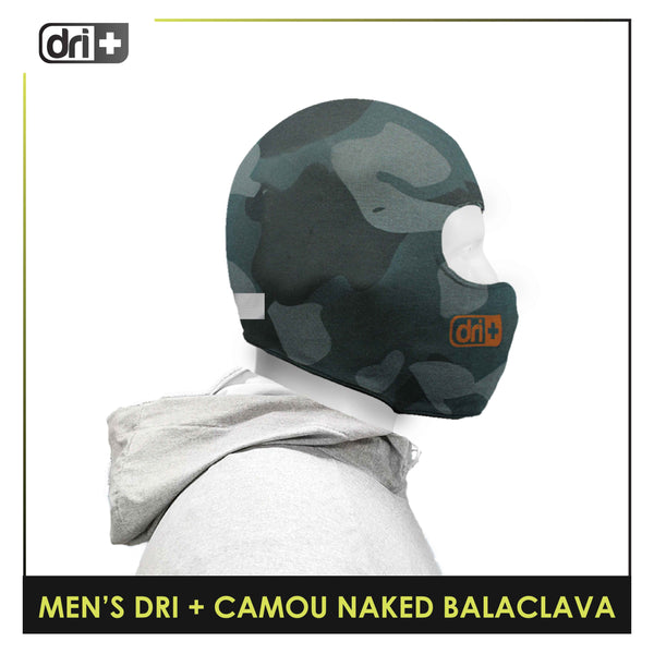 Dri Plus Men's Washable Multi-Functional Moisture Wicking Naked Balaclava 1 piece (Free Size) DMNBALA1402