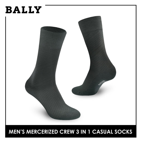 Bally YMMKG4 Men's Mercerized Crew Dress Casual Socks 3 pairs in a pack (4700285337705)