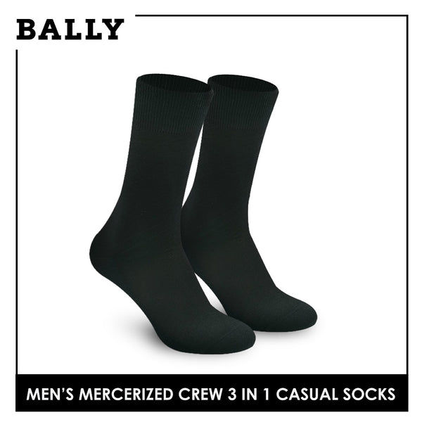 Bally YMMKG4 Men's Mercerized Crew Dress Casual Socks 3 pairs in a pack (4700285337705)