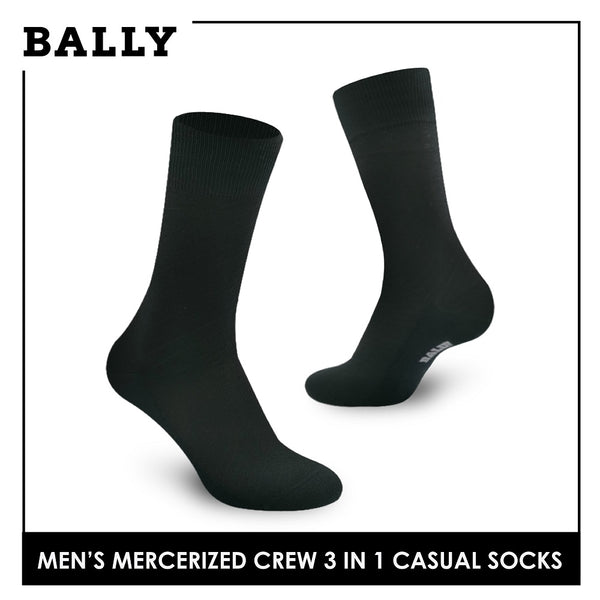 Bally YMMKG4 Men's Mercerized Crew Dress Casual Socks 3 pairs in a pack (4700285337705)