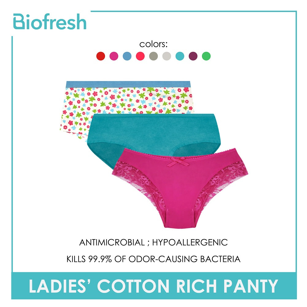 Biofresh ULPQ Ladies Cotton Rich Panty 3 pcs in a pack (4799317606505)