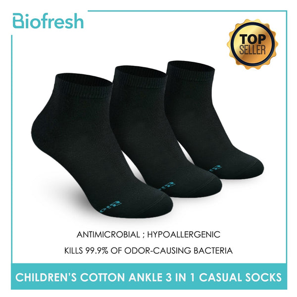 Biofresh RBCKG19 Children's Cotton Ankle Casual Socks 3 pairs in a pack (4699482259561)