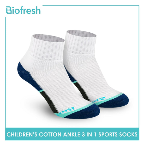 Biofresh RBSKG35 Children's Thick Cotton Ankle Sports Socks 3 pairs in a pack (4785863950441)
