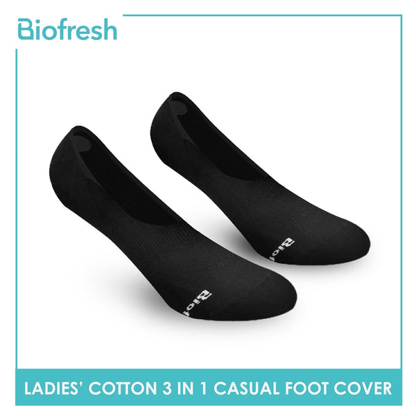 Biofresh RLFCG2 Ladies Cotton No Show Casual Socks 3 pairs in a pack (4374886383721)