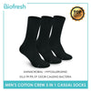 Biofresh Men’s Sweat Absorbent Cotton Lite Thin Casual Crew Socks 3 pairs in a pack RMCKG10