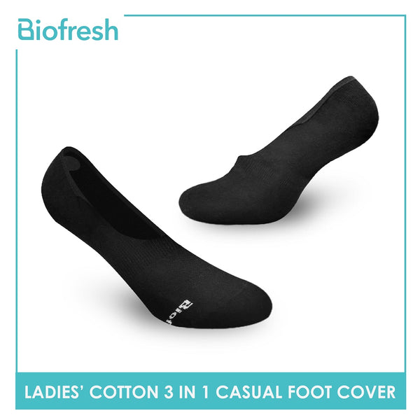 Biofresh RLFCG2 Ladies Cotton No Show Casual Socks 3 pairs in a pack (4374886383721)