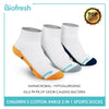 Biofresh Boys' Antimicrobial Cotton Ankle Thick Sports Socks 3 pairs in a pack RBSKG36