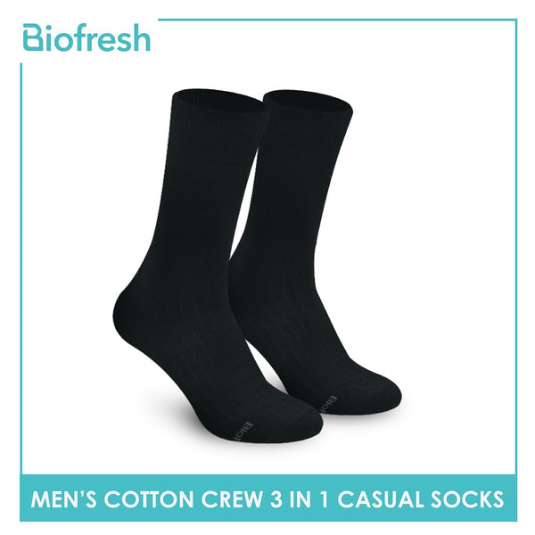 Biofresh RMCKG10 Men's Crew Casual Socks 3 pairs in a pack (4700280979561)