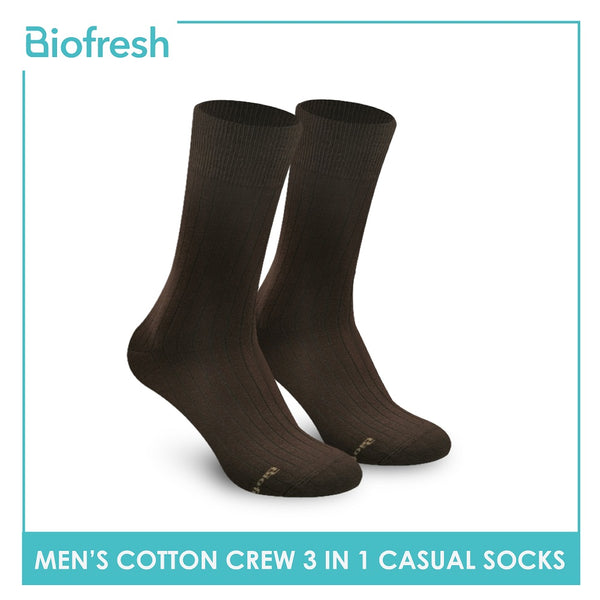 Biofresh RMCKG10 Men's Crew Casual Socks 3 pairs in a pack (4700280979561)
