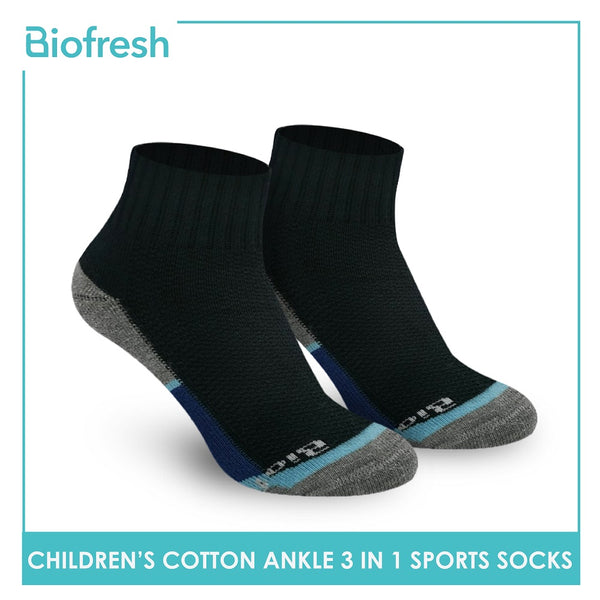 Biofresh RBSKG35 Children's Thick Cotton Ankle Sports Socks 3 pairs in a pack (4785863950441)