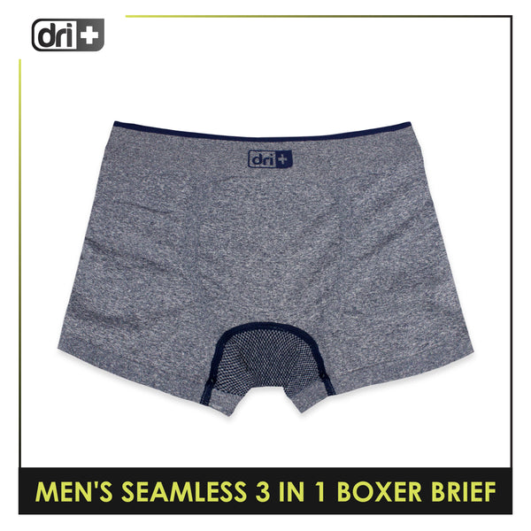 Dri Plus Men's Seamless Sports Boxers Brief 3 pieces in a pack ODMBBG1101