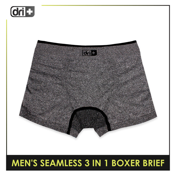 Dri Plus Men's Seamless Sports Boxers Brief 3 pieces in a pack ODMBBG1101