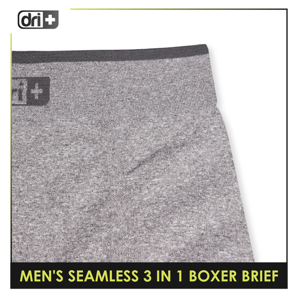 Dri Plus Men's Seamless Sports Boxers Brief 3 pieces in a pack ODMBBG1101