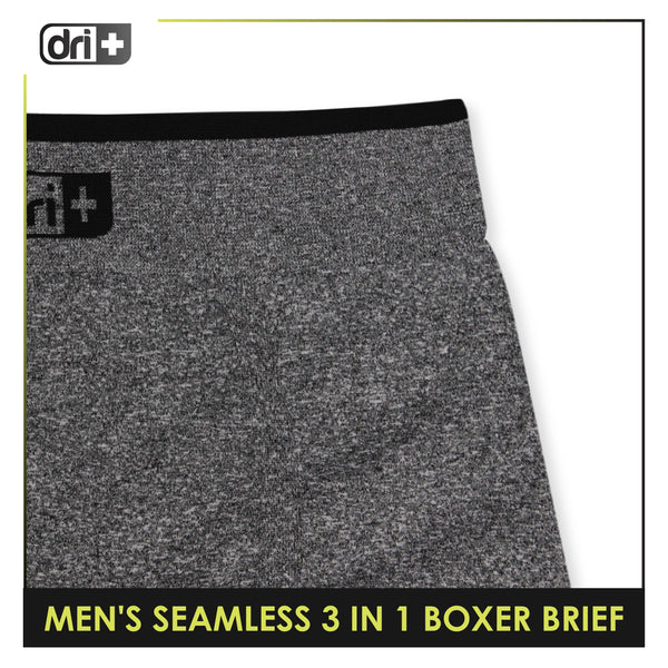 Dri Plus Men's Seamless Sports Boxers Brief 3 pieces in a pack ODMBBG1101