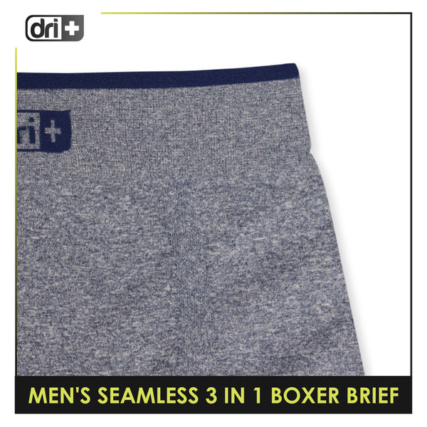Dri Plus Men's Seamless Sports Boxers Brief 3 pieces in a pack ODMBBG1101