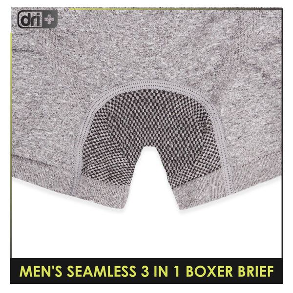 Dri Plus Men's Seamless Sports Boxers Brief 3 pieces in a pack ODMBBG1101