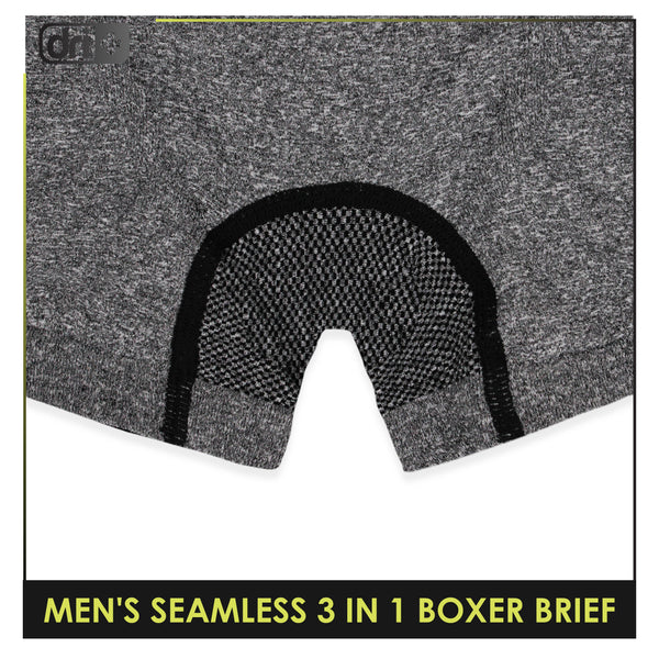 Dri Plus Men's Seamless Sports Boxers Brief 3 pieces in a pack ODMBBG1101