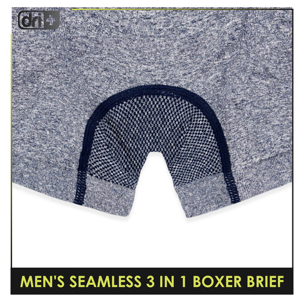 Dri Plus Men's Seamless Sports Boxers Brief 3 pieces in a pack ODMBBG1101