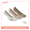 OMO Ladies' Cotton Fashionable Lite Casual Foot Cover 3 pairs in 1 pack OLCFG1202