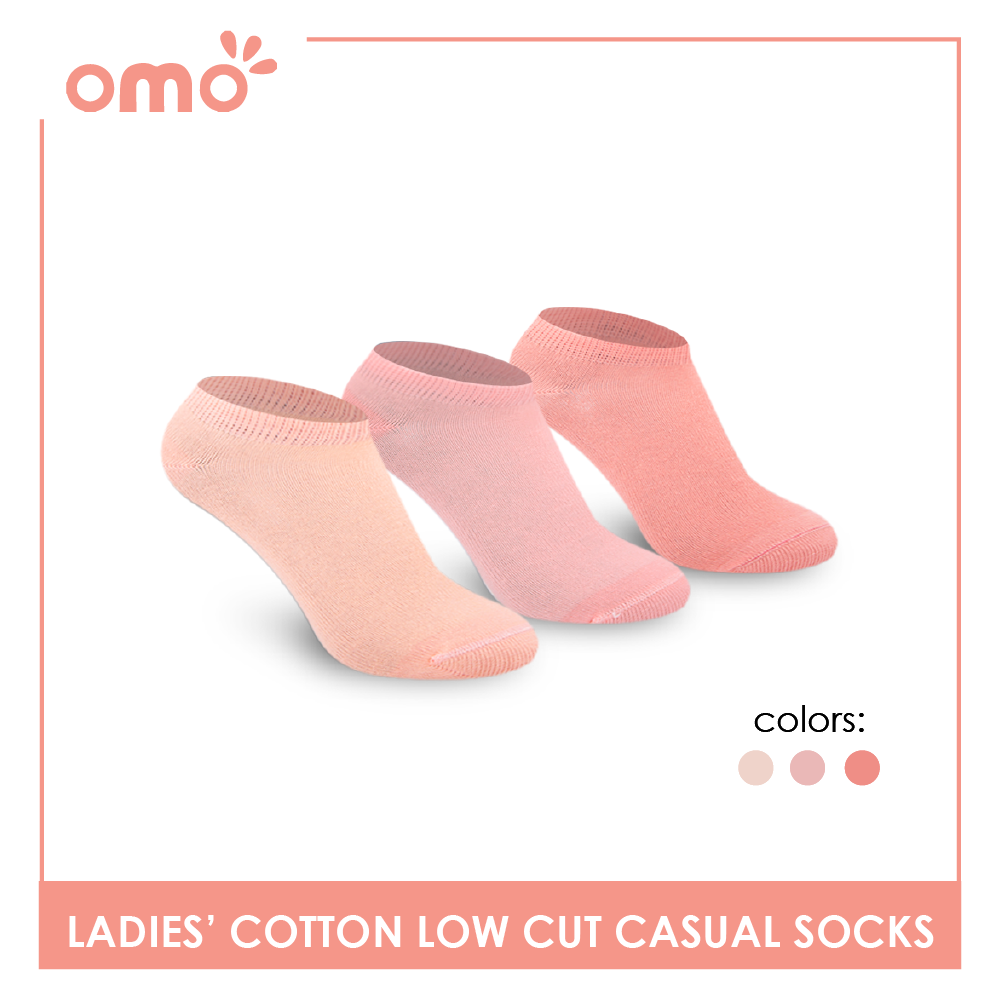 OMO Ladies' Cotton Fashionable Lite Casual Ankle Socks 3 pairs in 1 pack OLCG1203 (6632053571689)