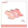 OMO Ladies' Cotton Fashionable Lite Casual Ankle Socks 3 pairs in 1 pack OLCG1203