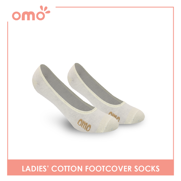 OMO Ladies' Cotton Fashionable Lite Casual Footcover 3 pairs in 1 pack OLCFG1202 (6632052392041)